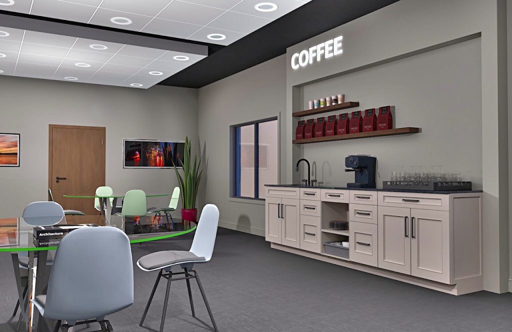 Church Main Hall & Lobby Interior Renovation Rendering — Milton PA — project image 10