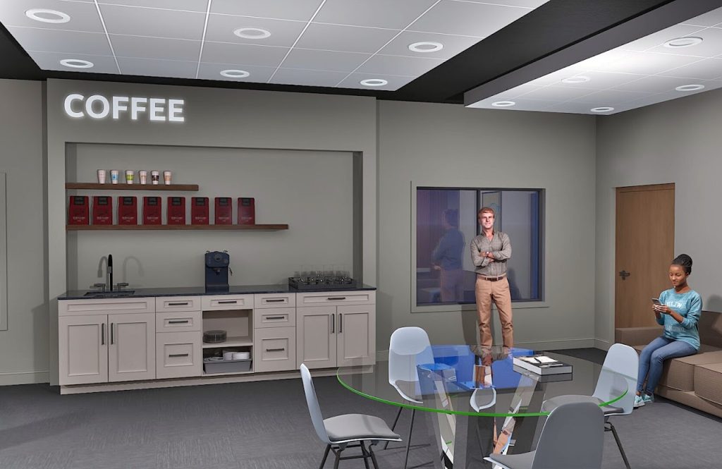 Church Main Hall & Lobby Interior Renovation Rendering — Milton PA — project image 11