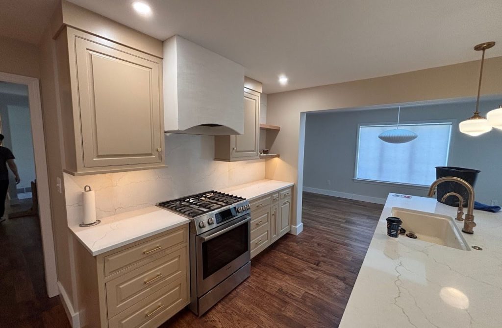 Completed kitchen photograph showing the cooking area — Lancaster, PA
