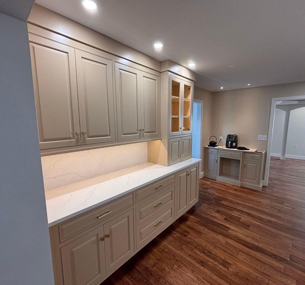 Completed kitchen photograph showing the full-height cabinetry — Lancaster, PA
